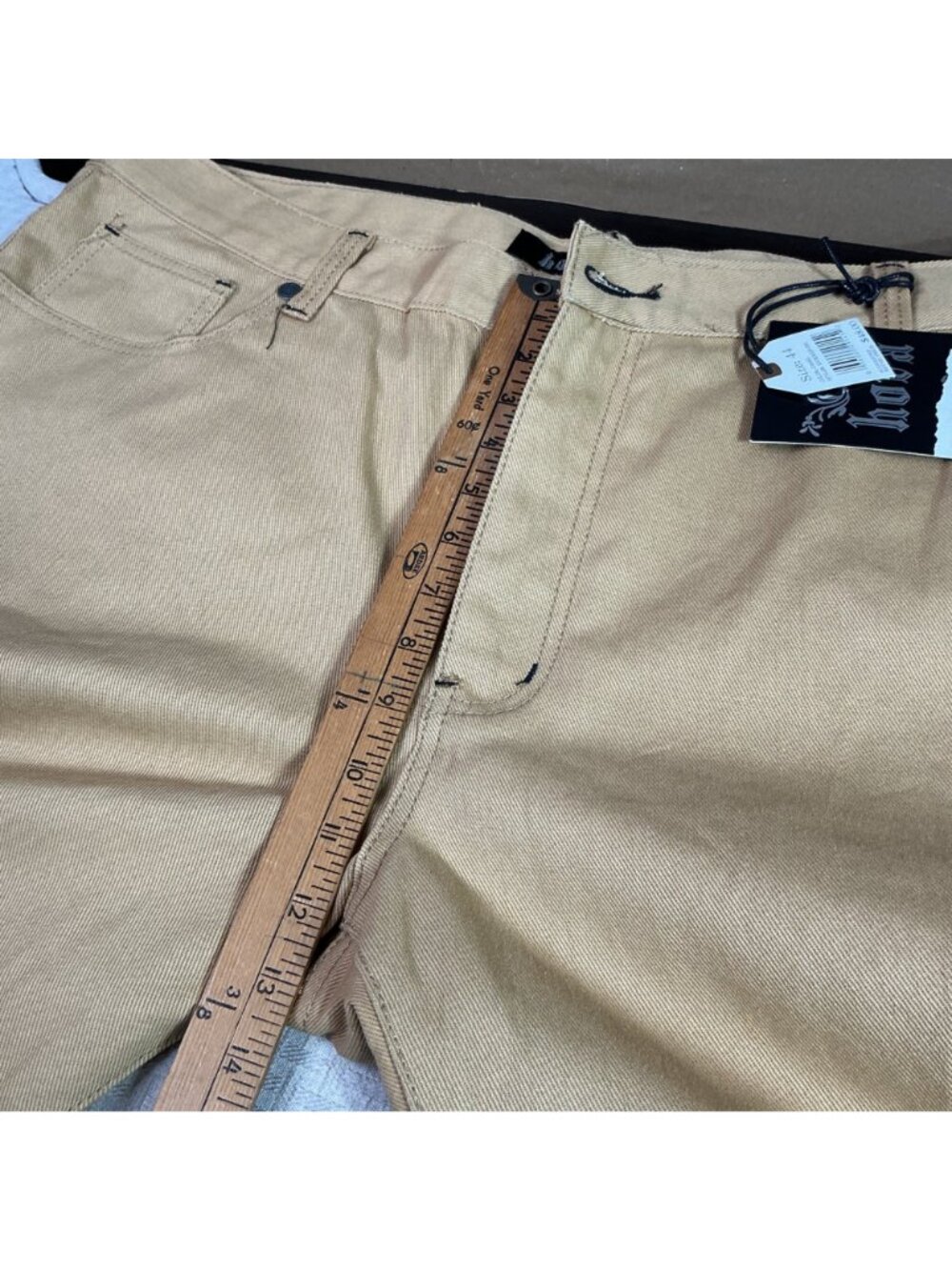 Hova Mens Camel Straight-Leg Jeans Size 44 New With Tags - Picture 10 of 11
